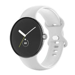 Für Google Pixel Watch 4 / 3 / 2 / 1 41 mm einfarbiges Silikonarmband, Herren, Damen
