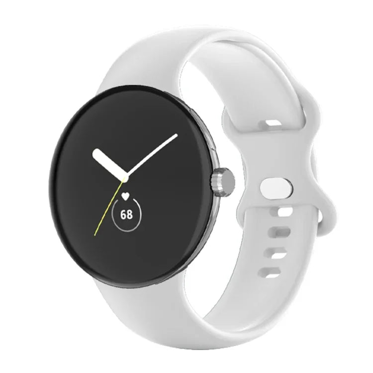 Für Google Pixel Watch 4 / 3 / 2 / 1 41 mm einfarbiges Silikonarmband, Herren, Damen