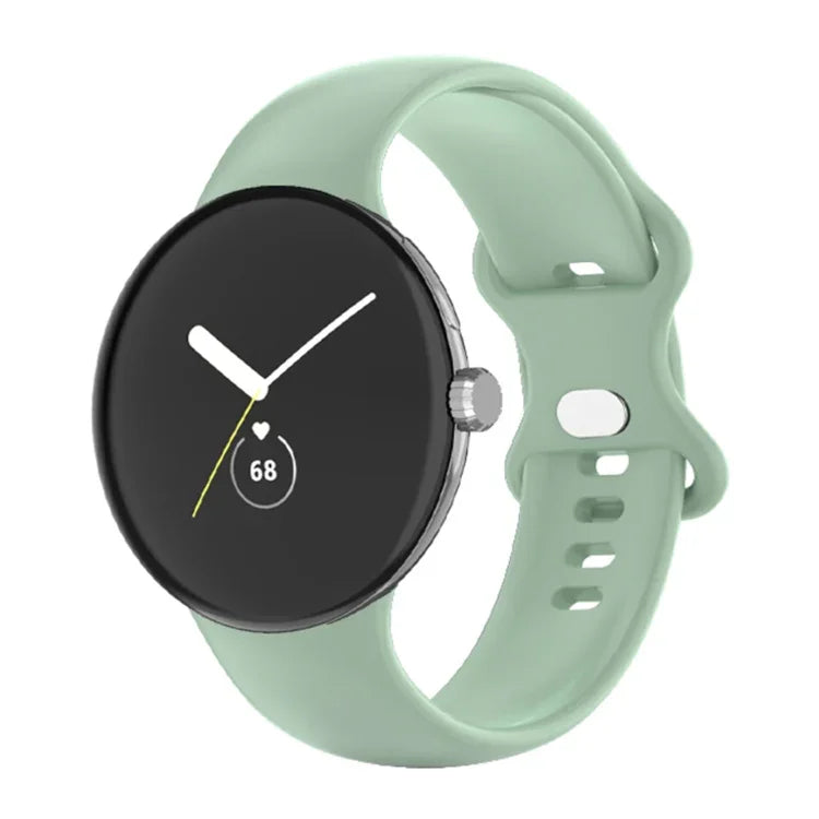 Für Google Pixel Watch 4 / 3 / 2 / 1 41 mm einfarbiges Silikonarmband, Herren, Damen