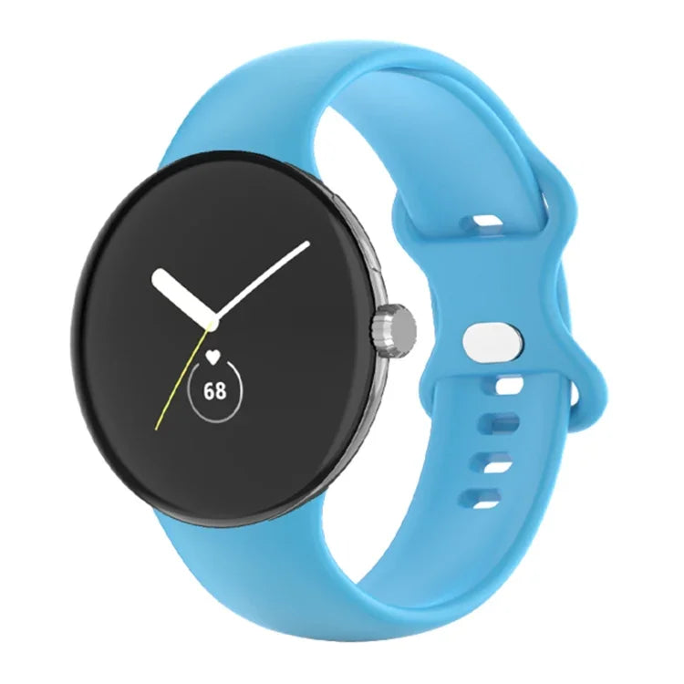 Für Google Pixel Watch 4 / 3 / 2 / 1 41 mm einfarbiges Silikonarmband, Herren, Damen