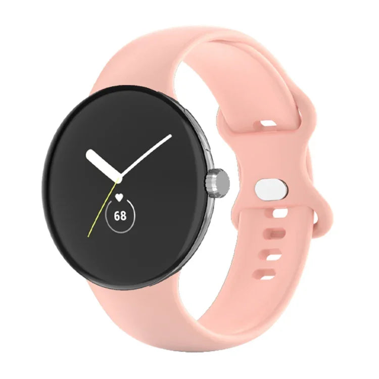 Für Google Pixel Watch 4 / 3 / 2 / 1 41 mm einfarbiges Silikonarmband, Herren, Damen