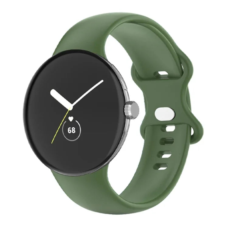 Für Google Pixel Watch 4 / 3 / 2 / 1 41 mm einfarbiges Silikonarmband, Herren, Damen