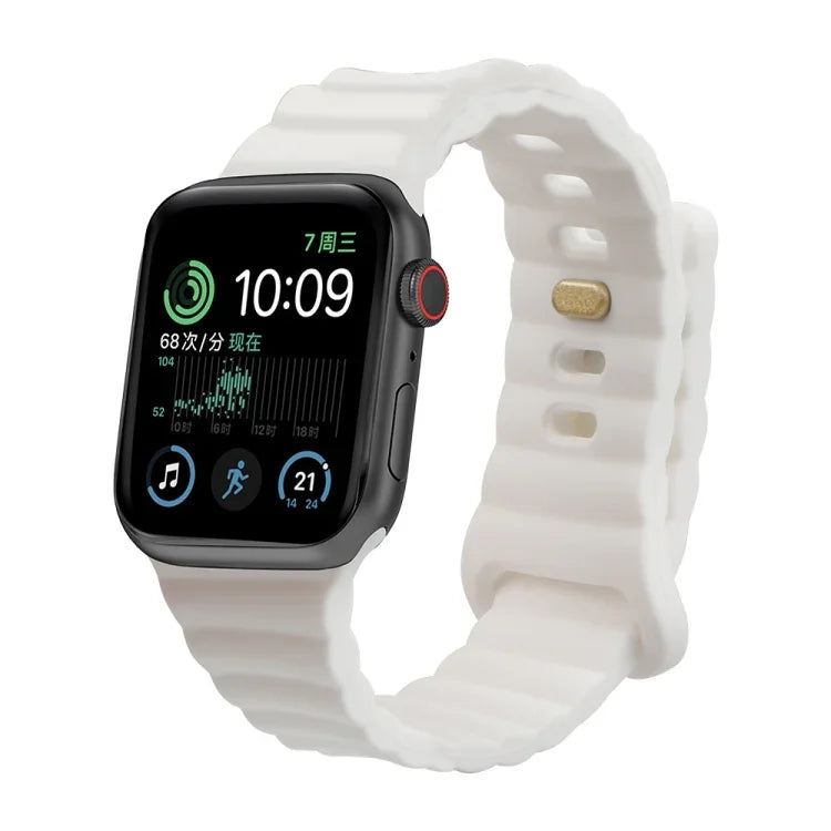 Silikonarmband mit umgekehrter Schließe für Apple Watch Ultra 49mm / Series 8&7 45mm / SE 2&6&SE&5&4 44mm / 3&2&1 42mm, für Apple Watch Series 8&7 41mm / SE 2&6&SE&5&4 40mm / 3&2&1 38mm