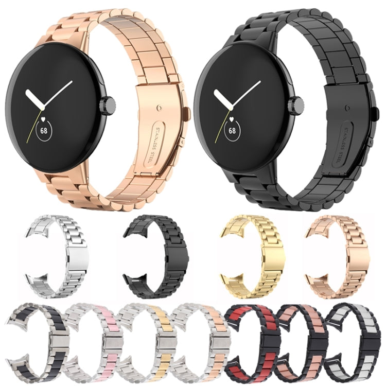 Dreifarbiges Edelstahl-Uhrenarmband, passend für Google Pixel Watch 4 / 3 / 2 / 1 (41 mm)