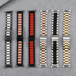 Dreifarbiges Edelstahl-Uhrenarmband, passend für Google Pixel Watch 4 / 3 / 2 / 1 (41 mm)