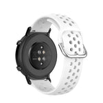 20 mm breites, einfarbiges Sport-Armband mit Faltschließe, passend für Huawei Watch GT2 42 mm und Galaxy Watch Active2/Active