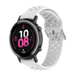 20 mm breites, einfarbiges Sport-Armband mit Faltschließe, passend für Huawei Watch GT2 42 mm und Galaxy Watch Active2/Active
