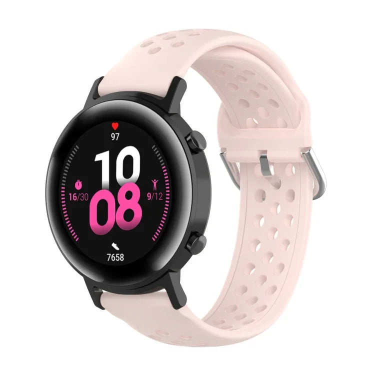 20 mm breites, einfarbiges Sport-Armband mit Faltschließe, passend für Huawei Watch GT2 42 mm und Galaxy Watch Active2/Active
