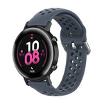 20 mm breites, einfarbiges Sport-Armband mit Faltschließe, passend für Huawei Watch GT2 42 mm und Galaxy Watch Active2/Active