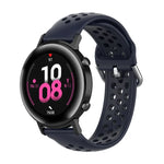 20 mm breites, einfarbiges Sport-Armband mit Faltschließe, passend für Huawei Watch GT2 42 mm und Galaxy Watch Active2/Active