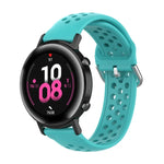 20 mm breites, einfarbiges Sport-Armband mit Faltschließe, passend für Huawei Watch GT2 42 mm und Galaxy Watch Active2/Active