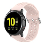 20 mm breites, einfarbiges Sport-Armband mit Faltschließe, passend für Huawei Watch GT2 42 mm und Galaxy Watch Active2/Active