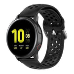 20 mm breites, einfarbiges Sport-Armband mit Faltschließe, passend für Huawei Watch GT2 42 mm und Galaxy Watch Active2/Active