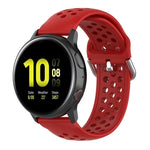 20 mm breites, einfarbiges Sport-Armband mit Faltschließe, passend für Huawei Watch GT2 42 mm und Galaxy Watch Active2/Active
