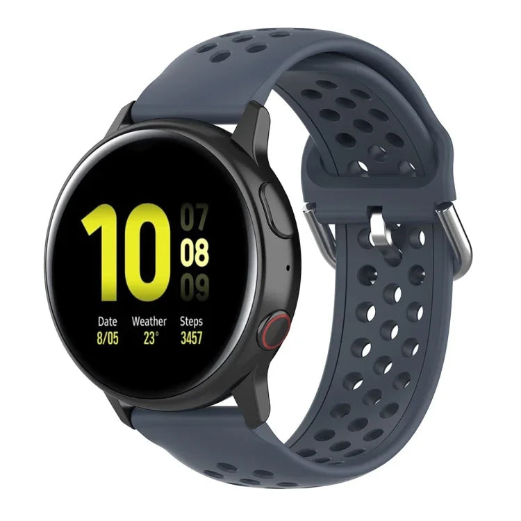 20 mm breites, einfarbiges Sport-Armband mit Faltschließe, passend für Huawei Watch GT2 42 mm und Galaxy Watch Active2/Active
