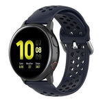 20 mm breites, einfarbiges Sport-Armband mit Faltschließe, passend für Huawei Watch GT2 42 mm und Galaxy Watch Active2/Active