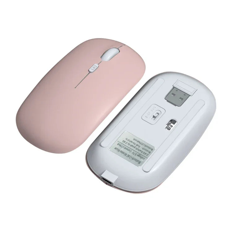 1600dpi Bluetooth 2.4G Dual-Mode Funkmaus, Bluetooth + 2.4G (Weiß), Bluetooth + 2.4G (Schwarz), Bluetooth + 2.4G (Rosa), Bluetooth + 2.4G (Lila), Bluetooth + 2.4G (Gelb), Bluetooth + 2.4G (Blau), Bluetooth + 2.4G (Mintgrün)