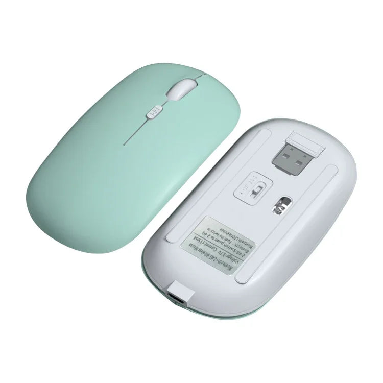 1600dpi Bluetooth 2.4G Dual-Mode Funkmaus, Bluetooth + 2.4G (Weiß), Bluetooth + 2.4G (Schwarz), Bluetooth + 2.4G (Rosa), Bluetooth + 2.4G (Lila), Bluetooth + 2.4G (Gelb), Bluetooth + 2.4G (Blau), Bluetooth + 2.4G (Mintgrün)
