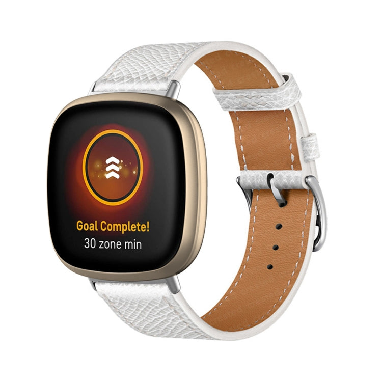 Universal Genuine Leather Watch Band, For Fitbit Versa 4 / Sense 2