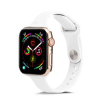 Dünnes Silikon-Ersatzarmband für Apple Watch 5/4 (44 mm) und 3/2/1 (42 mm) sowie für Apple Watch 5/4 (40 mm) und 3/2/1 (38 mm).