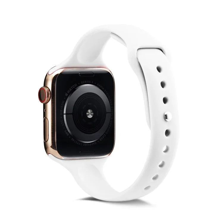 Dünnes Silikon-Ersatzarmband für Apple Watch 5/4 (44 mm) und 3/2/1 (42 mm) sowie für Apple Watch 5/4 (40 mm) und 3/2/1 (38 mm).
