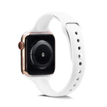 Dünnes Silikon-Ersatzarmband für Apple Watch 5/4 (44 mm) und 3/2/1 (42 mm) sowie für Apple Watch 5/4 (40 mm) und 3/2/1 (38 mm).