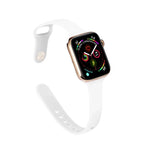 Dünnes Silikon-Ersatzarmband für Apple Watch 5/4 (44 mm) und 3/2/1 (42 mm) sowie für Apple Watch 5/4 (40 mm) und 3/2/1 (38 mm).