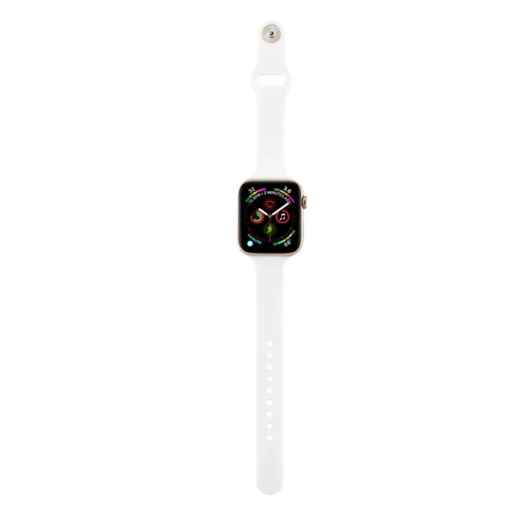 Dünnes Silikon-Ersatzarmband für Apple Watch 5/4 (44 mm) und 3/2/1 (42 mm) sowie für Apple Watch 5/4 (40 mm) und 3/2/1 (38 mm).