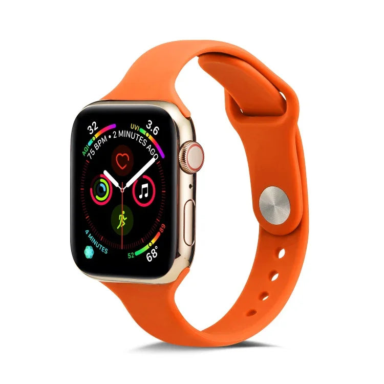 Dünnes Silikon-Ersatzarmband für Apple Watch 5/4 (44 mm) und 3/2/1 (42 mm) sowie für Apple Watch 5/4 (40 mm) und 3/2/1 (38 mm).