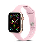 Dünnes Silikon-Ersatzarmband für Apple Watch 5/4 (44 mm) und 3/2/1 (42 mm) sowie für Apple Watch 5/4 (40 mm) und 3/2/1 (38 mm).