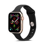 Dünnes Silikon-Ersatzarmband für Apple Watch 5/4 (44 mm) und 3/2/1 (42 mm) sowie für Apple Watch 5/4 (40 mm) und 3/2/1 (38 mm).
