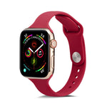 Dünnes Silikon-Ersatzarmband für Apple Watch 5/4 (44 mm) und 3/2/1 (42 mm) sowie für Apple Watch 5/4 (40 mm) und 3/2/1 (38 mm).
