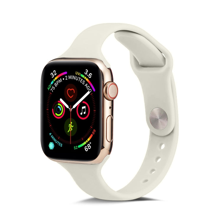 Dünnes Silikon-Ersatzarmband für Apple Watch 5/4 (44 mm) und 3/2/1 (42 mm) sowie für Apple Watch 5/4 (40 mm) und 3/2/1 (38 mm).