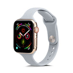 Dünnes Silikon-Ersatzarmband für Apple Watch 5/4 (44 mm) und 3/2/1 (42 mm) sowie für Apple Watch 5/4 (40 mm) und 3/2/1 (38 mm).