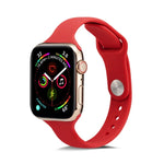 Dünnes Silikon-Ersatzarmband für Apple Watch 5/4 (44 mm) und 3/2/1 (42 mm) sowie für Apple Watch 5/4 (40 mm) und 3/2/1 (38 mm).