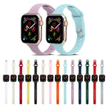 Dünnes Silikon-Ersatzarmband für Apple Watch 5/4 (44 mm) und 3/2/1 (42 mm) sowie für Apple Watch 5/4 (40 mm) und 3/2/1 (38 mm).