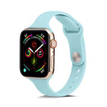 Dünnes Silikon-Ersatzarmband für Apple Watch 5/4 (44 mm) und 3/2/1 (42 mm) sowie für Apple Watch 5/4 (40 mm) und 3/2/1 (38 mm).