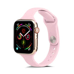 Dünnes Silikon-Ersatzarmband für Apple Watch 5/4 (44 mm) und 3/2/1 (42 mm) sowie für Apple Watch 5/4 (40 mm) und 3/2/1 (38 mm).