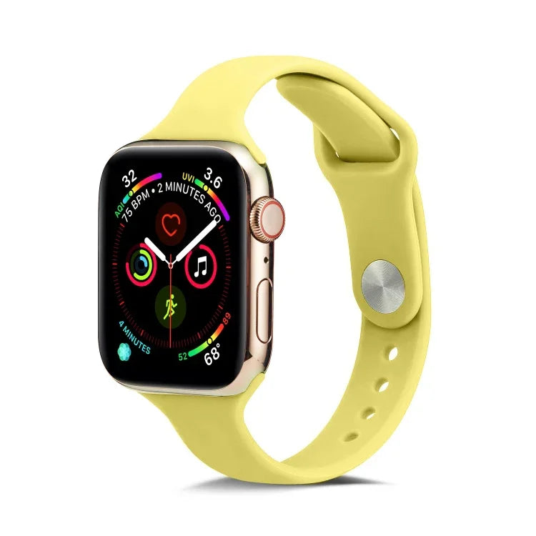 Dünnes Silikon-Ersatzarmband für Apple Watch 5/4 (44 mm) und 3/2/1 (42 mm) sowie für Apple Watch 5/4 (40 mm) und 3/2/1 (38 mm).