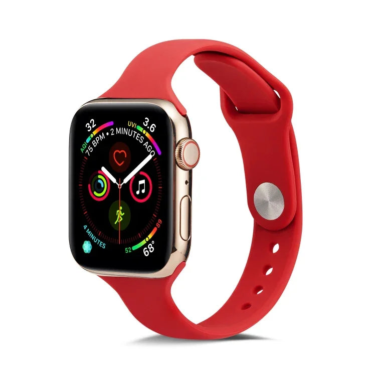 Dünnes Silikon-Ersatzarmband für Apple Watch 5/4 (44 mm) und 3/2/1 (42 mm) sowie für Apple Watch 5/4 (40 mm) und 3/2/1 (38 mm).