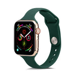Dünnes Silikon-Ersatzarmband für Apple Watch 5/4 (44 mm) und 3/2/1 (42 mm) sowie für Apple Watch 5/4 (40 mm) und 3/2/1 (38 mm).