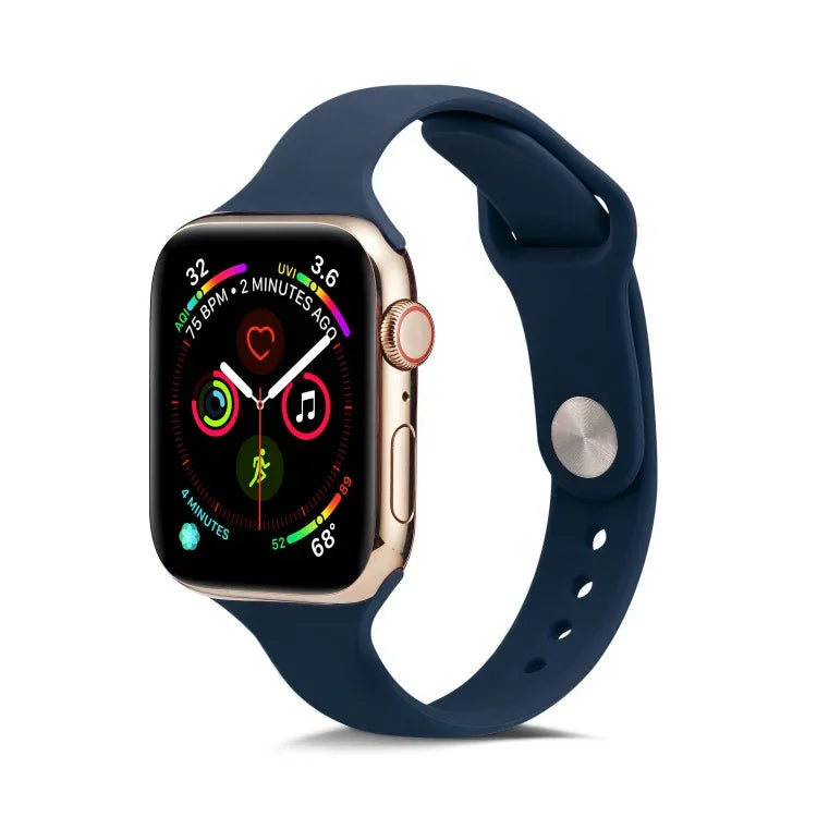 Dünnes Silikon-Ersatzarmband für Apple Watch 5/4 (44 mm) und 3/2/1 (42 mm) sowie für Apple Watch 5/4 (40 mm) und 3/2/1 (38 mm).