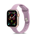 Dünnes Silikon-Ersatzarmband für Apple Watch 5/4 (44 mm) und 3/2/1 (42 mm) sowie für Apple Watch 5/4 (40 mm) und 3/2/1 (38 mm).