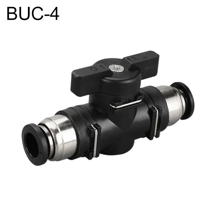 LAIZE Manuelles Ventil Pneumatischer Schnellkupplungsstecker, BUC-4, BUC-6, BUC-8, BUC-10, BUC-12, HVFF-4, HVFF-6, HVFF-8, HVFF-10, HVFF-12