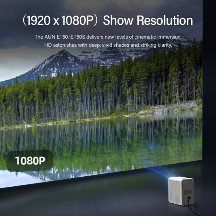 AUN ET50 4 Zoll 180 Lumen 1920x1080P Smart LED Mini Beamer, US Stecker, EU Stecker, UK Stecker, AU Stecker