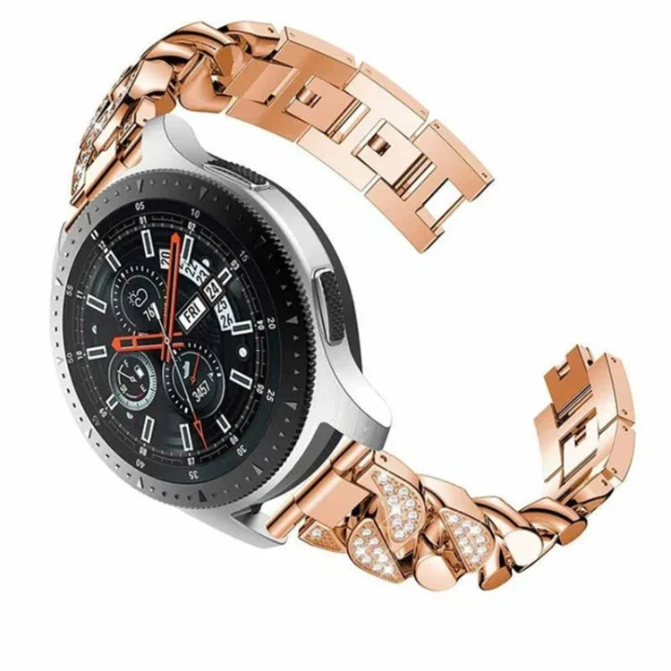Uhrenarmband mit Diamantenreihe aus Denim, passend für Samsung Galaxy Watch5 40 mm/44 mm / Watch5 Pro