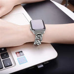 Uhrenarmband mit Diamantenreihe aus Denim, passend für Samsung Galaxy Watch5 40 mm/44 mm / Watch5 Pro