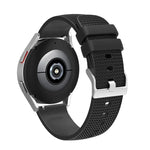 20mm Pockmarked Silver Buckle Silicone Watch Band, For Samsung Galaxy Watch5 40mm/44mm / Watch5 Pro