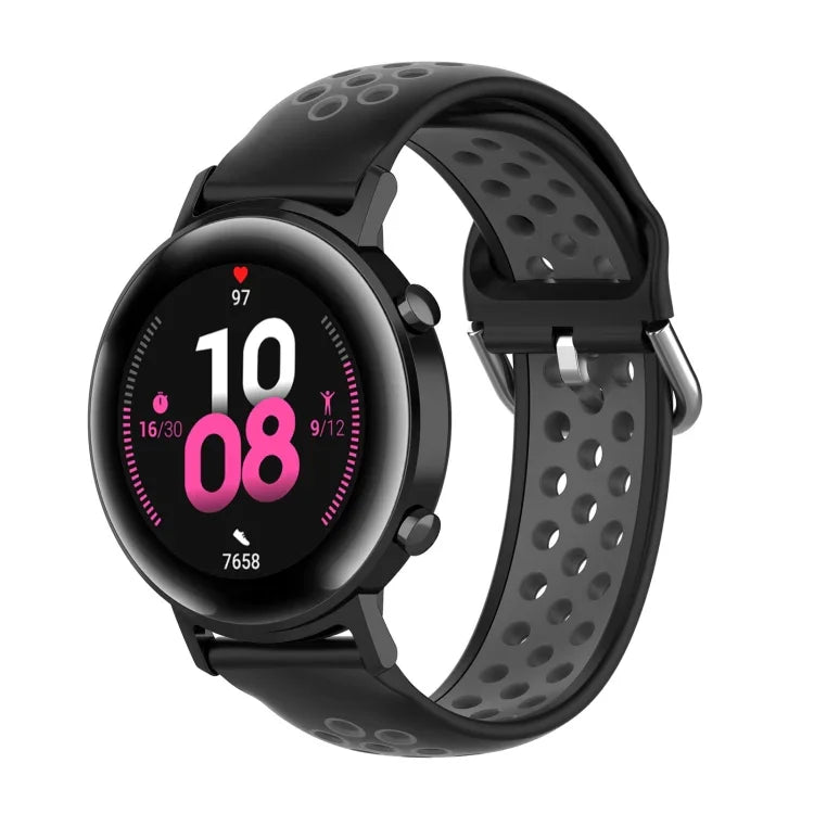 20-mm-Sportarmband mit Faltschließe, zweifarbig, für Huawei Watch GT2 (42 mm), Galaxy Watch Active2/Active