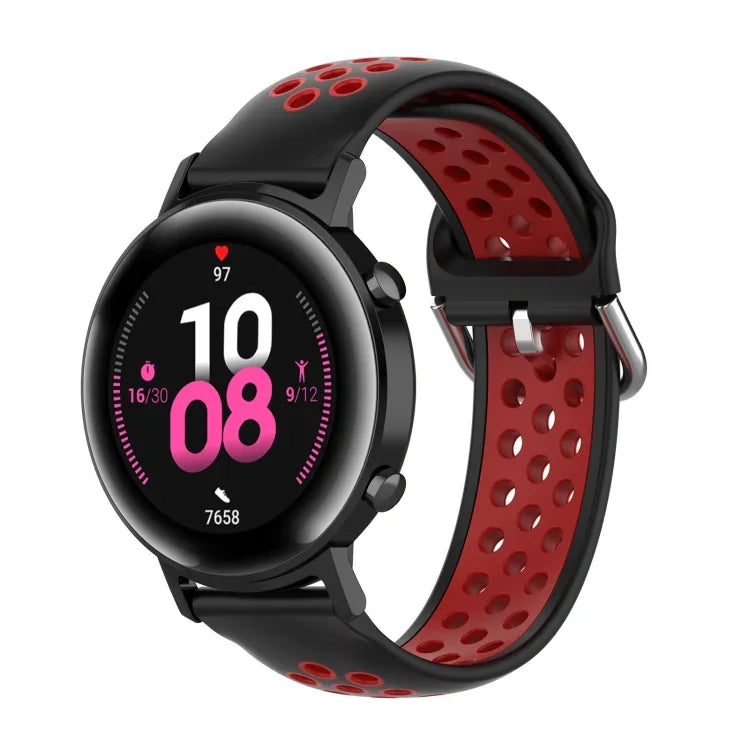 20-mm-Sportarmband mit Faltschließe, zweifarbig, für Huawei Watch GT2 (42 mm), Galaxy Watch Active2/Active